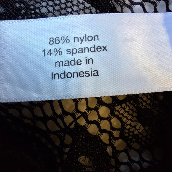 Lane Bryant Black Lace Button Front Top Size 20 Sheer Ruched Blouse Velvet Trim - Picture 8 of 14